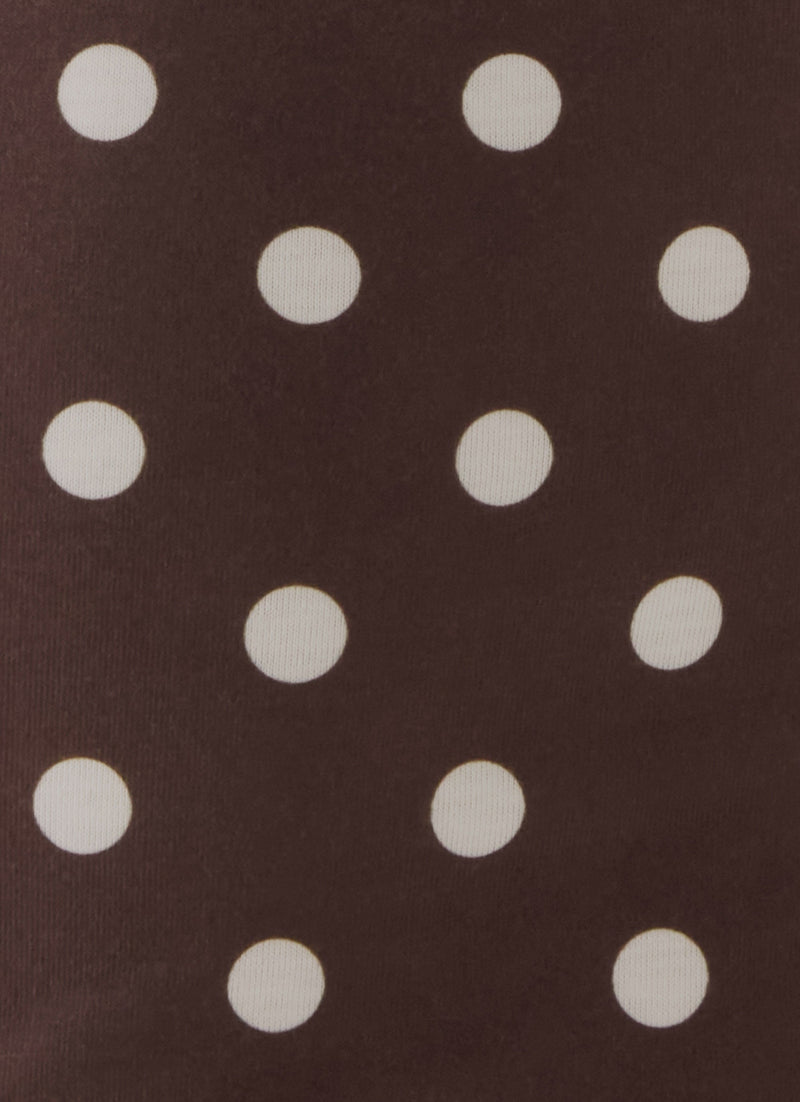 Rosanna Top - Brown Polka Dot