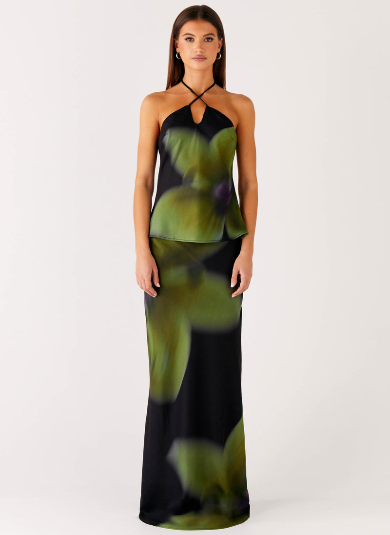 Rosetta Top - Lime Flower