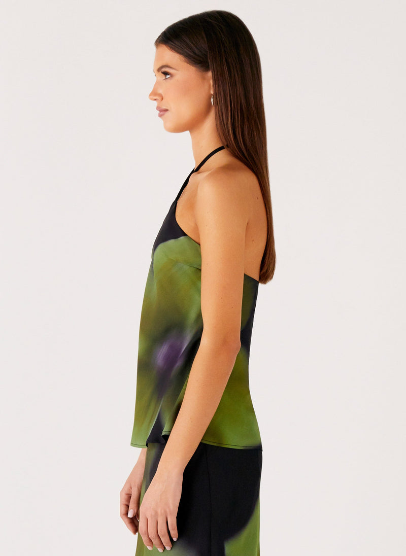 Rosetta Top - Lime Flower