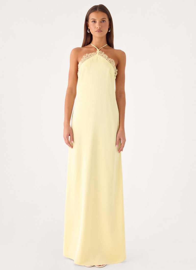 Samaria Halter Maxi Dress - Yellow