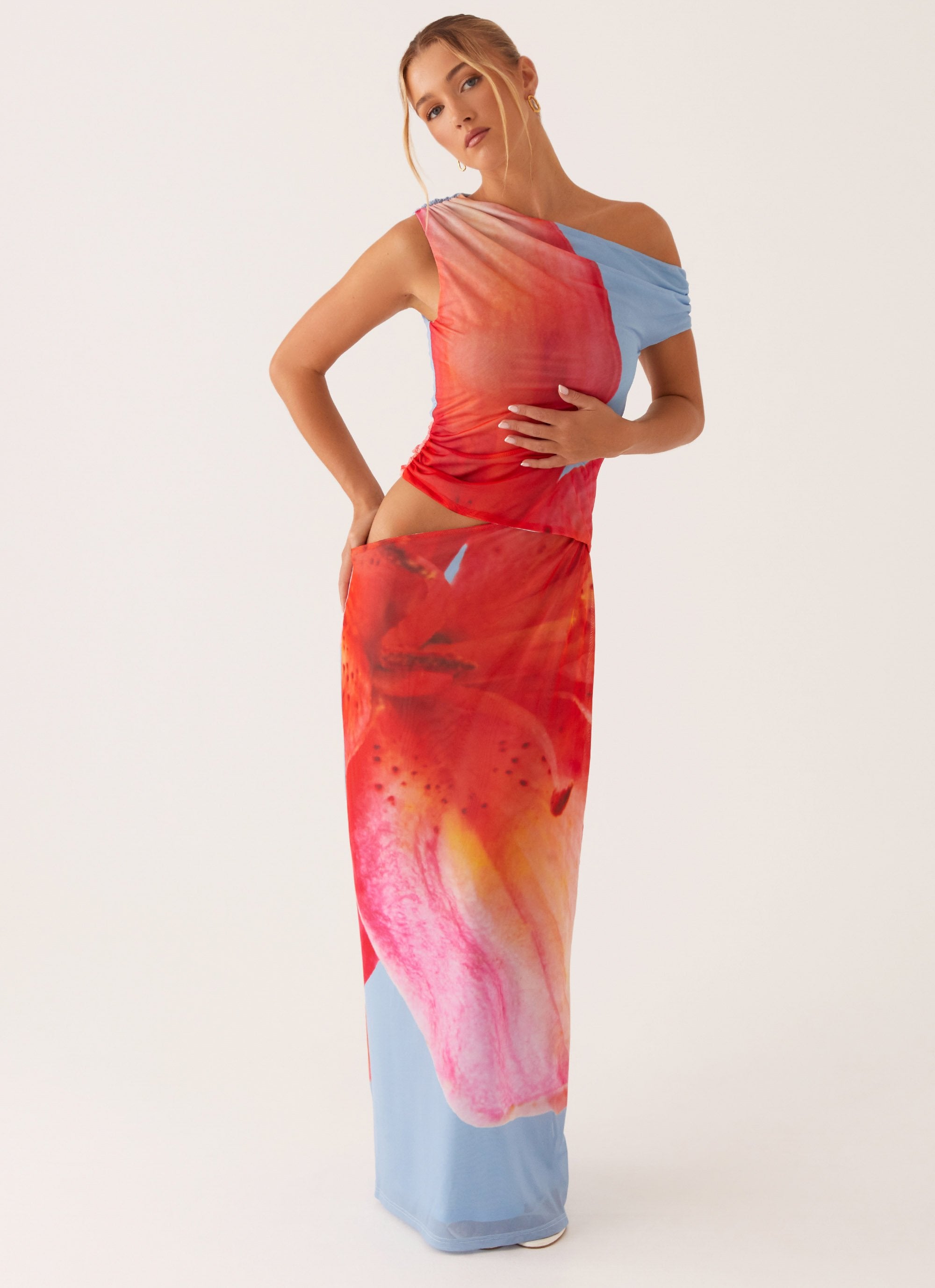 blue dress of monica. Santa Monica Maxi Dress