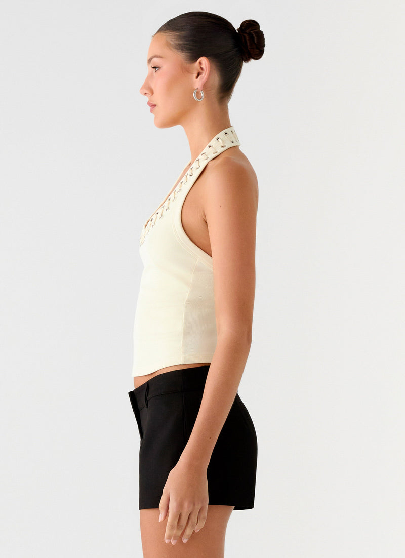 Scarla Halter Top - Yellow