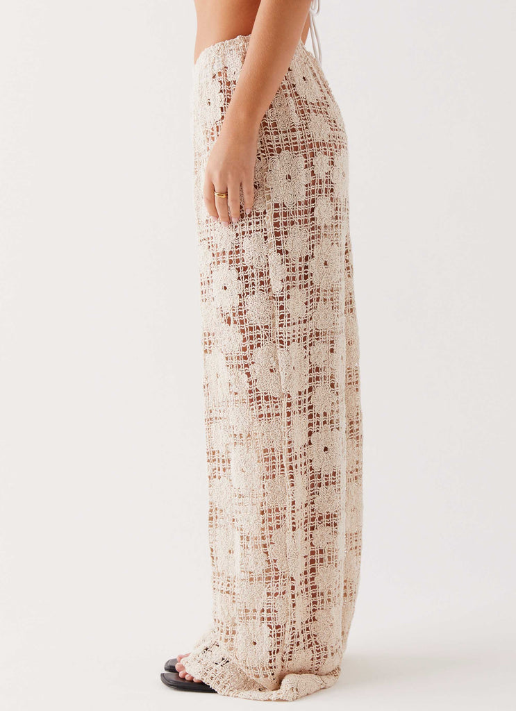 Womens Dreamy Days Wrap Tie Side Mini Skirt  in the colour  Ivory in front of a light grey background