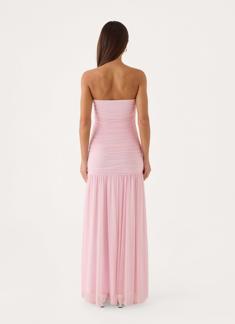 Solea Strapless Maxi Dress - Cotton Candy Pink