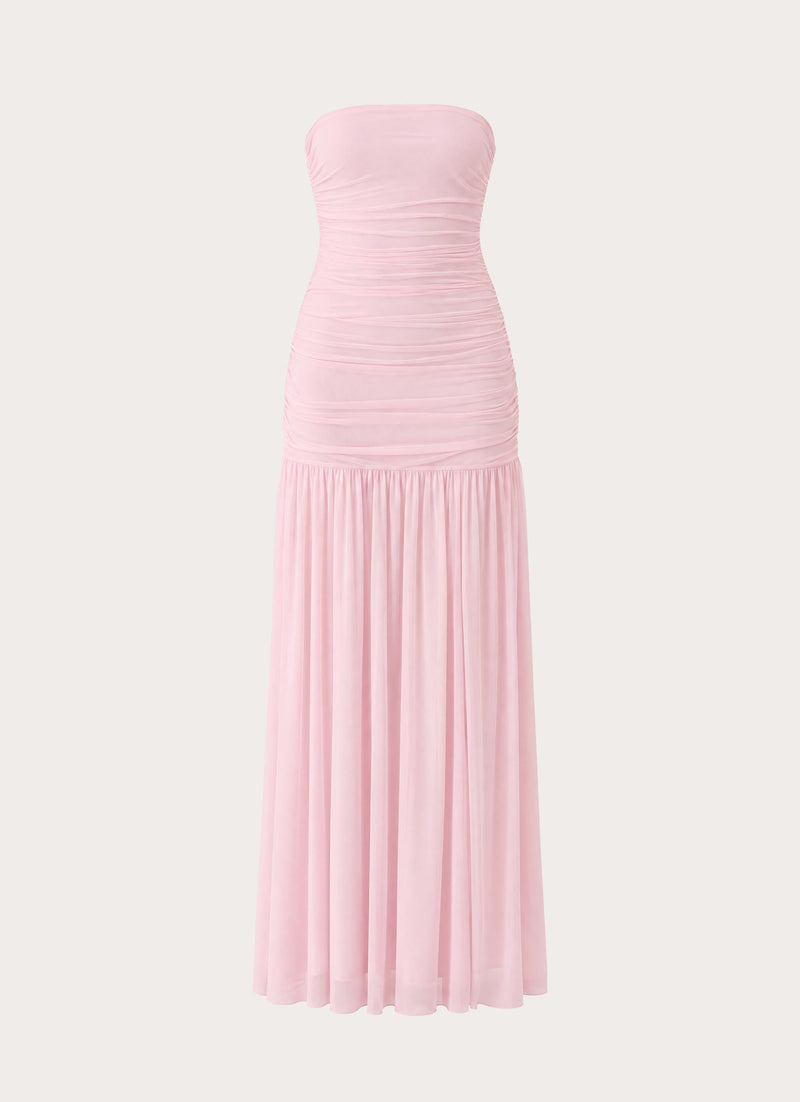 Solea Strapless Maxi Dress - Cotton Candy Pink