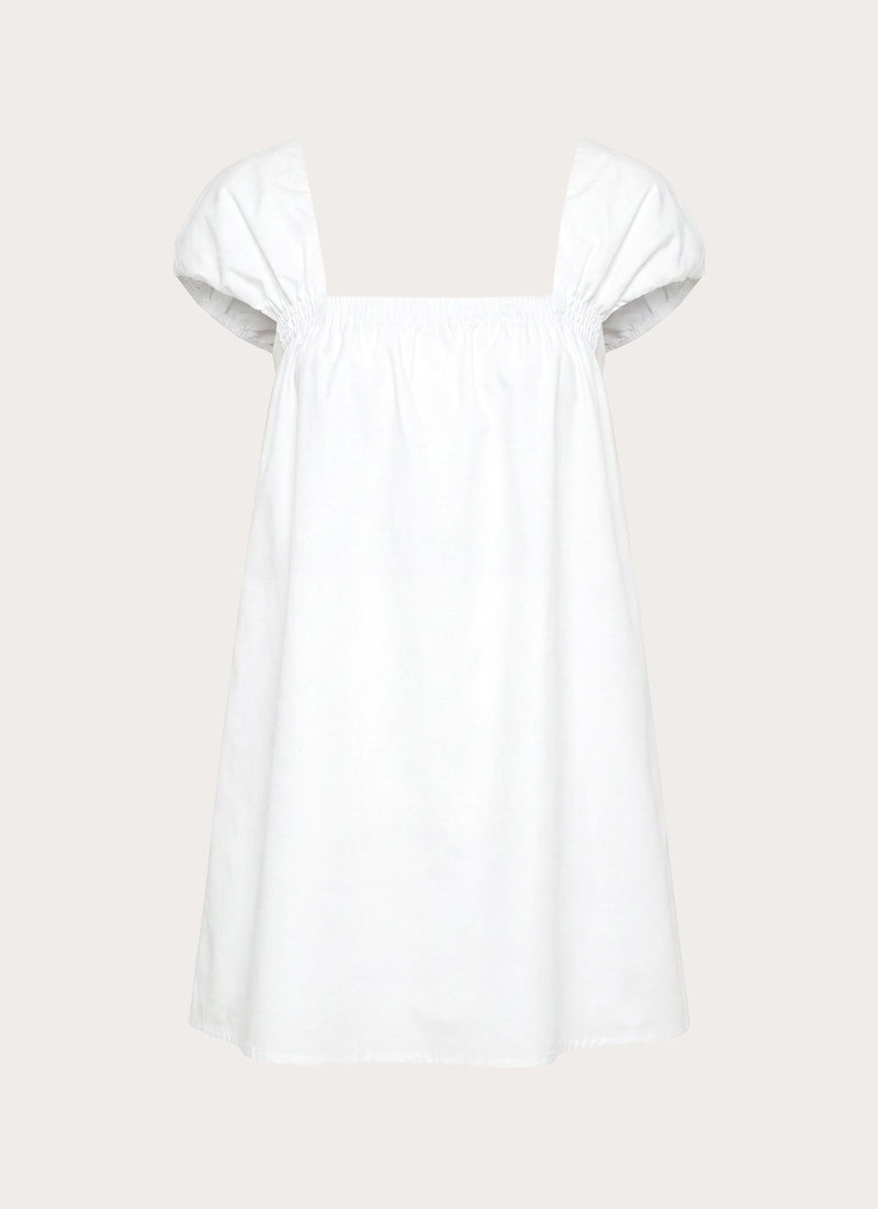 Sugar Blush Cotton Mini Dress - White