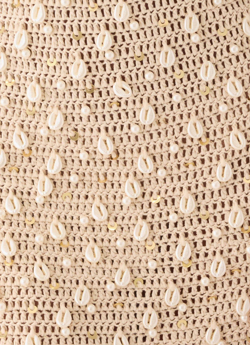 Sylvara Crochet Mini Dress - Ivory