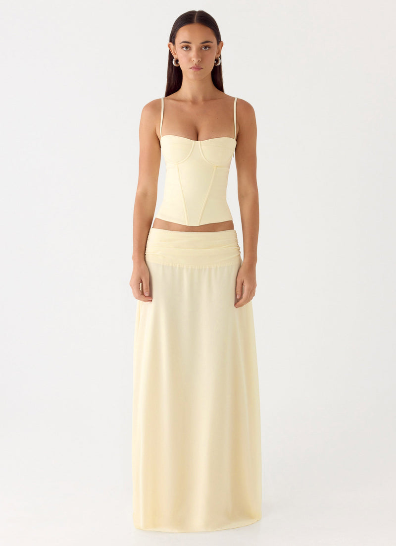 Tayana Corset Top - Yellow