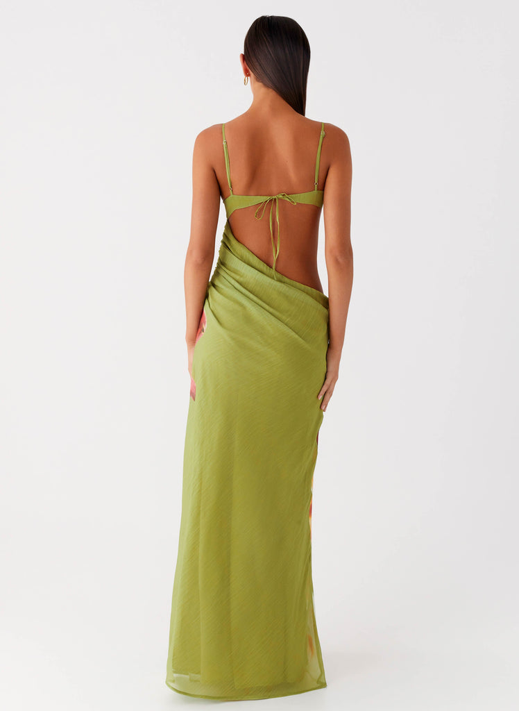 Tropic Rush Cut Out Maxi Dress - Jungle Floral