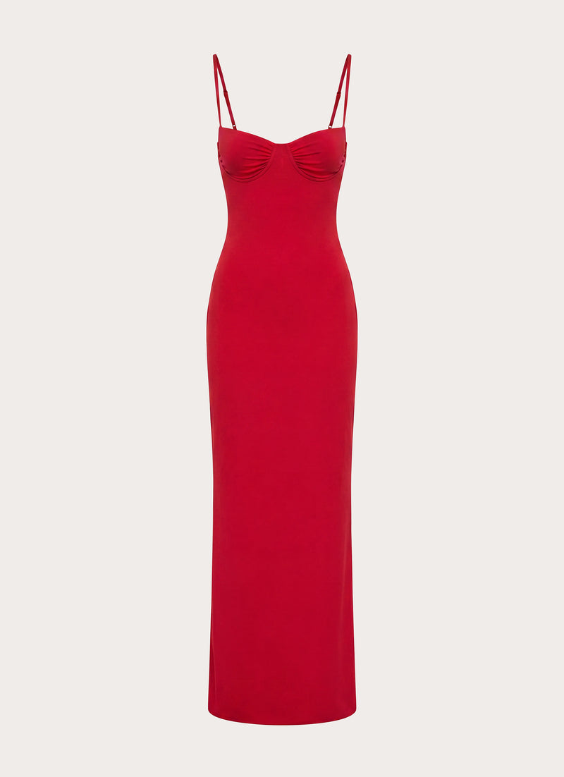 Vamonos Maxi Dress - Cherry Red