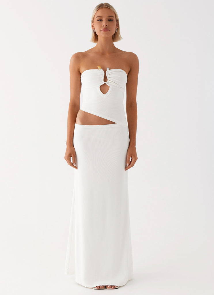 Womens Orchid Breeze Top  in the colour  Ivory in front of a light grey background