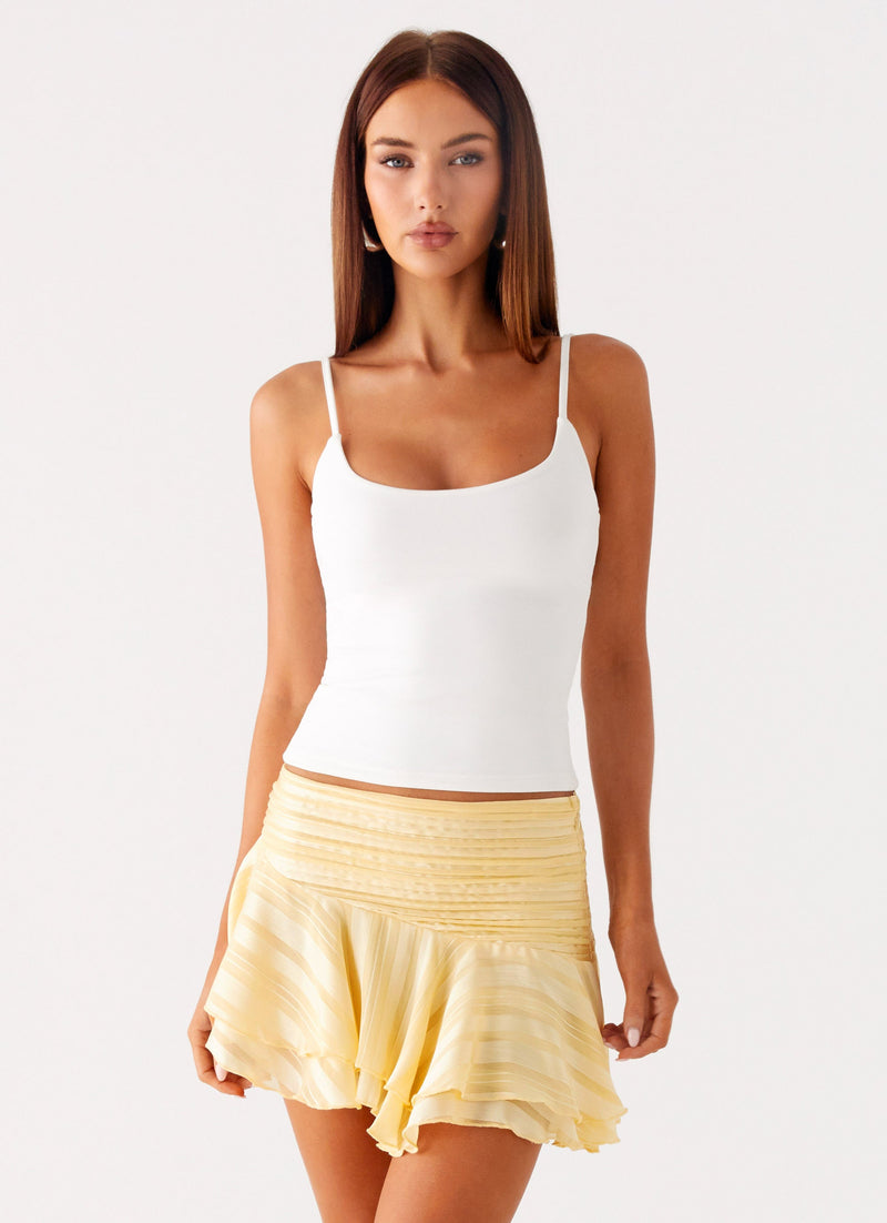 Willow Chiffon Mini Skirt - Yellow