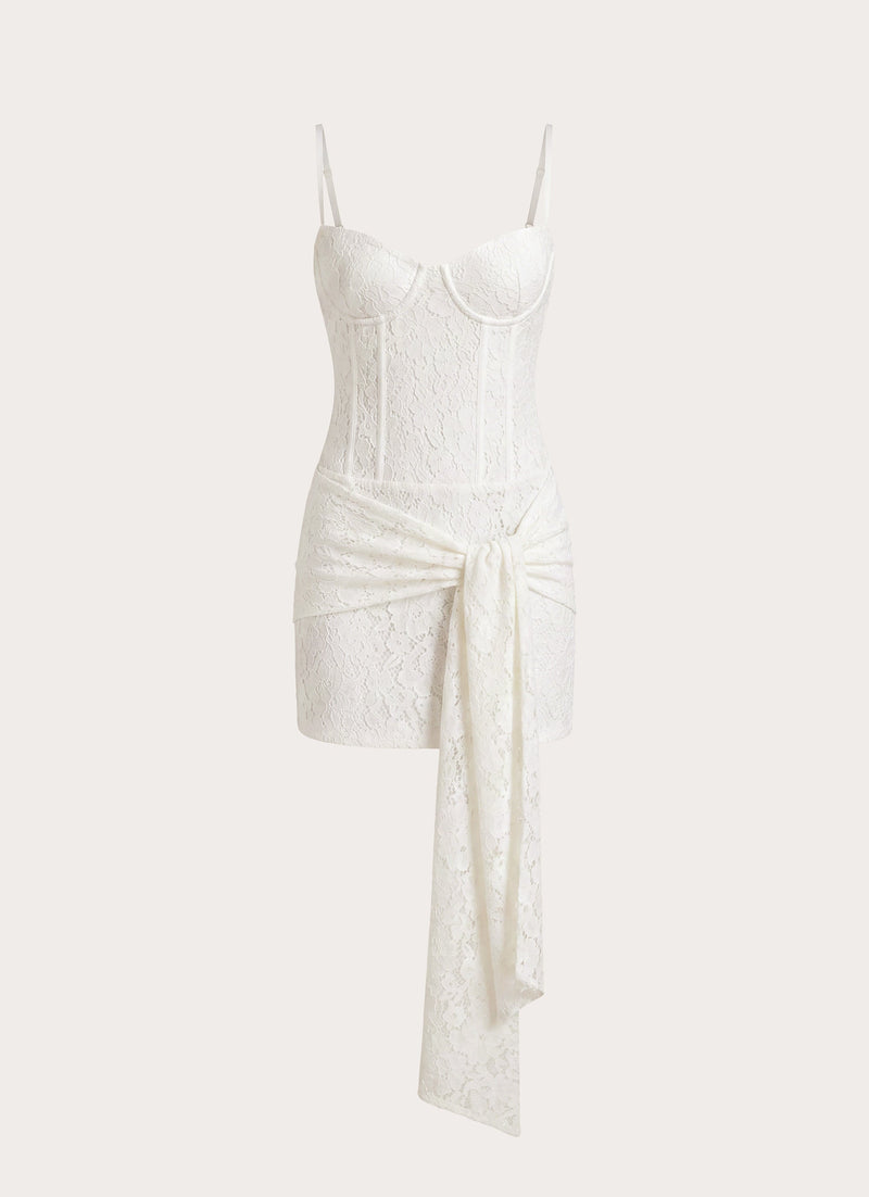 Xylo Lace Mini Dress - White