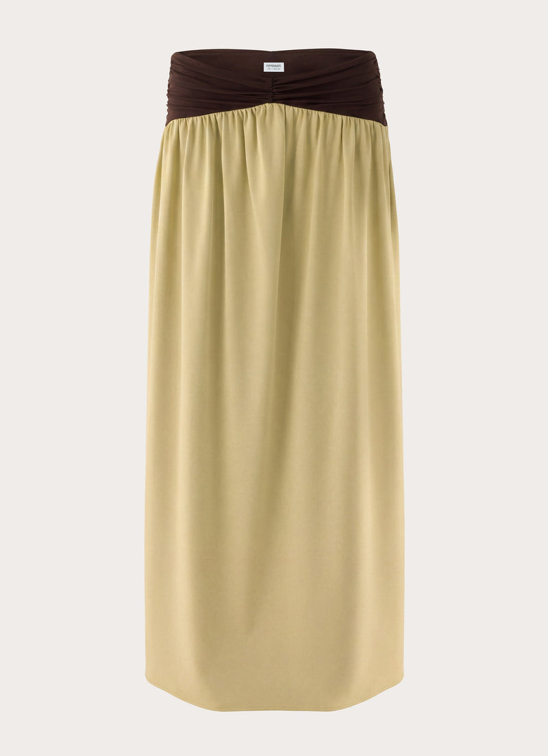 Zeraphine Gathered Maxi Skirt - Olive