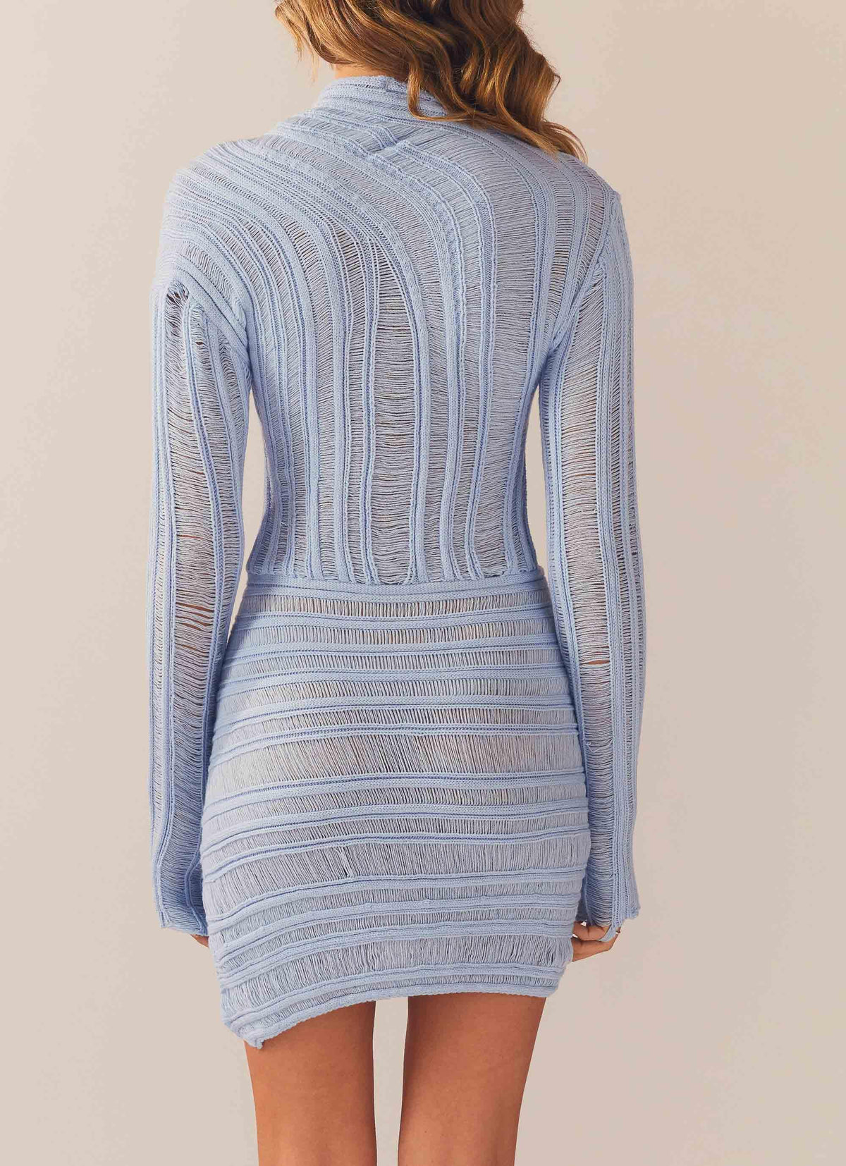 Angels Wing Mini Dress - Light Blue - Peppermayo