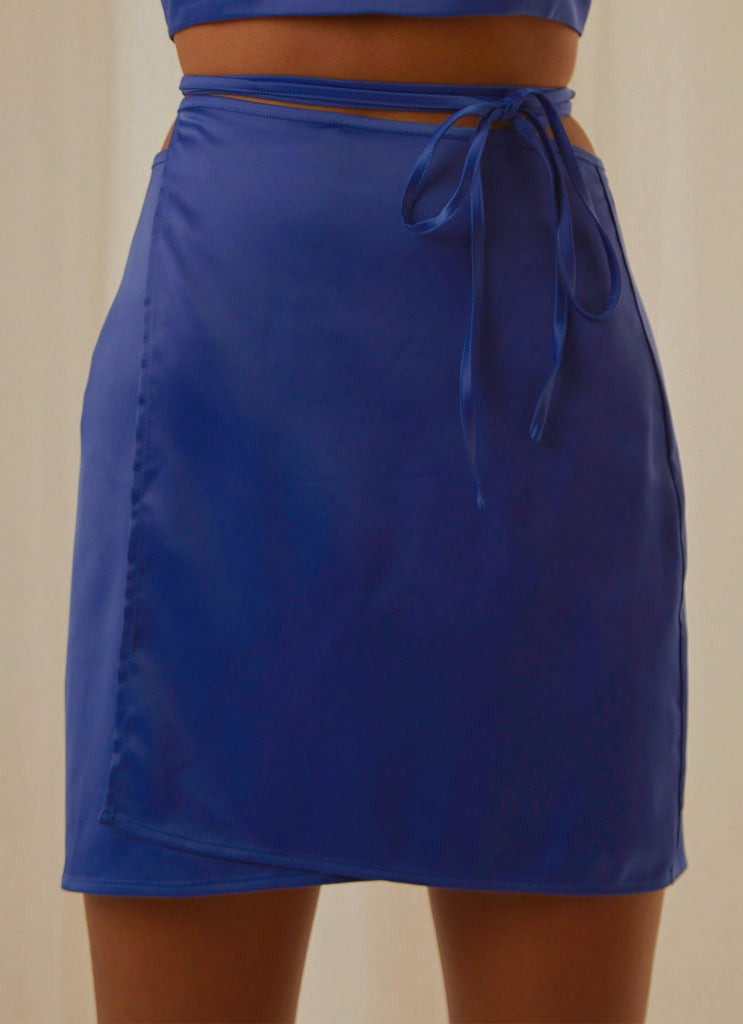 Until Midnight Mini Skirt - Cobalt - Peppermayo