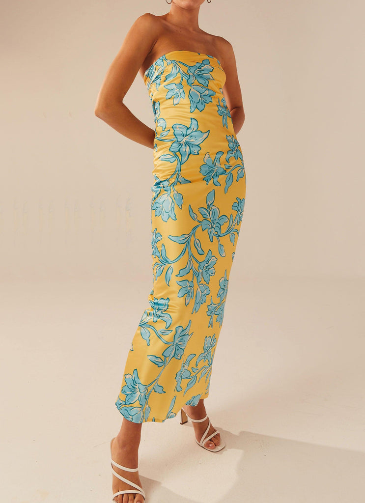 Summer Lover Maxi Dress - Golden Bloom - Peppermayo