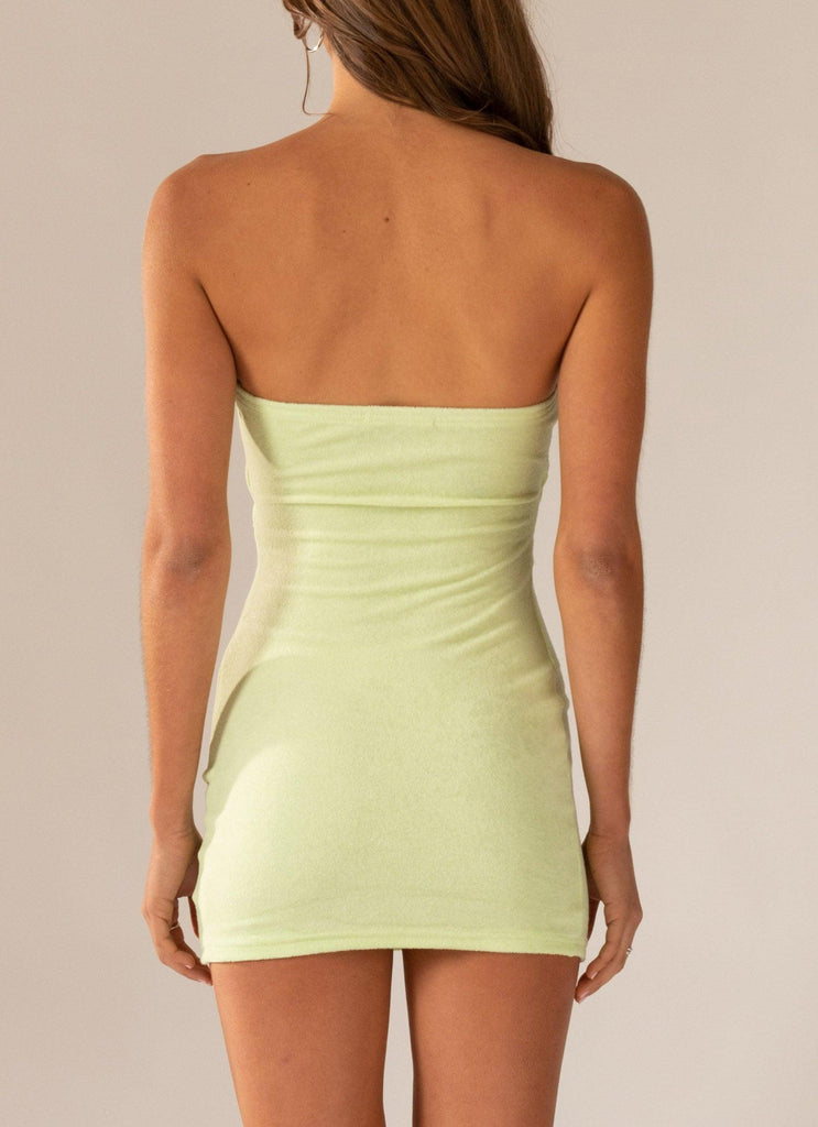 Sunspot Terry Dress - Lime Green - Peppermayo