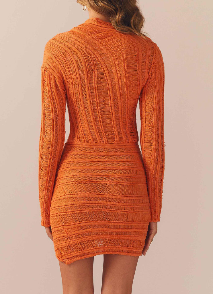 Angels Wing Mini Dress - Orange - Peppermayo