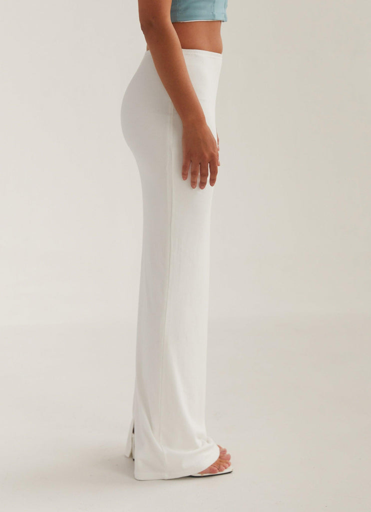 Creme de la Claye Rib Maxi Skirt - Porcelain - Peppermayo