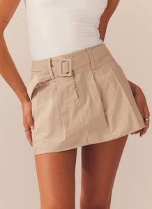 Mooncharged Mini Skirt - Mushroom Grey - Peppermayo