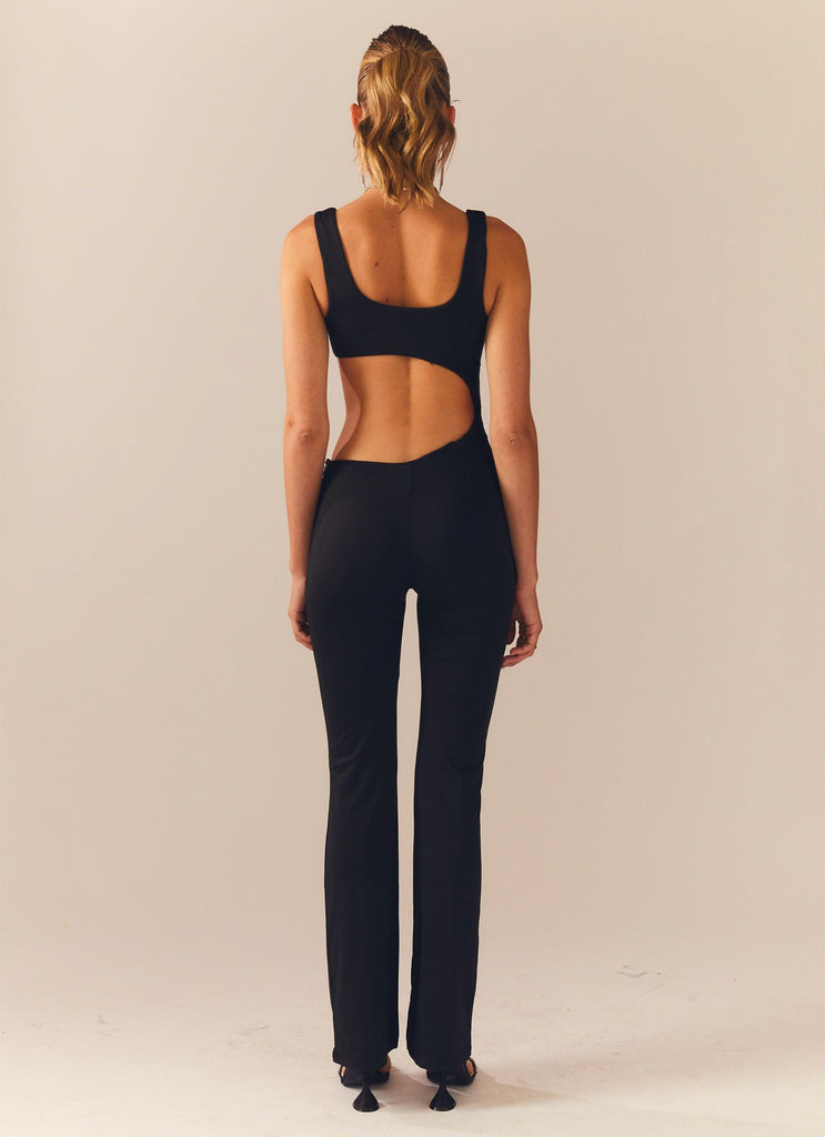 Meet At Main Stage Jumpsuit - Black - Peppermayo