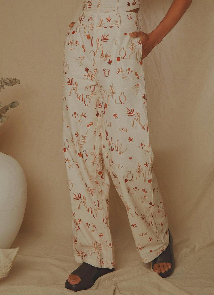 Isola Linen Pants - Safari - Peppermayo