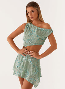 Aletta Sequin Mini Dress - Mint