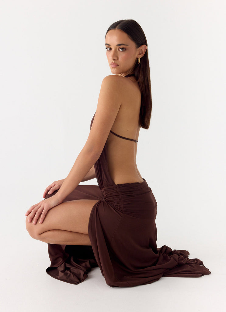All This Aura Maxi Dress - Chocolate