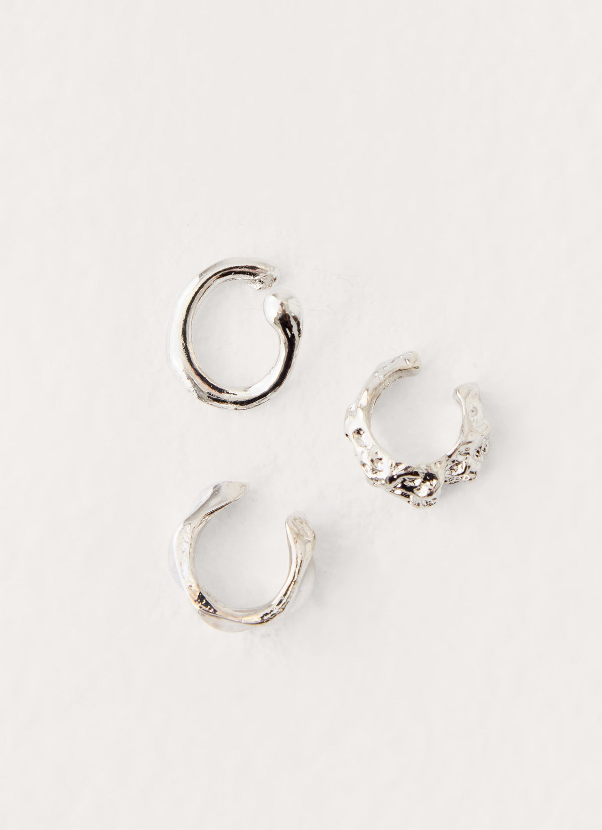 Allura Cuff Earring Set - Silver