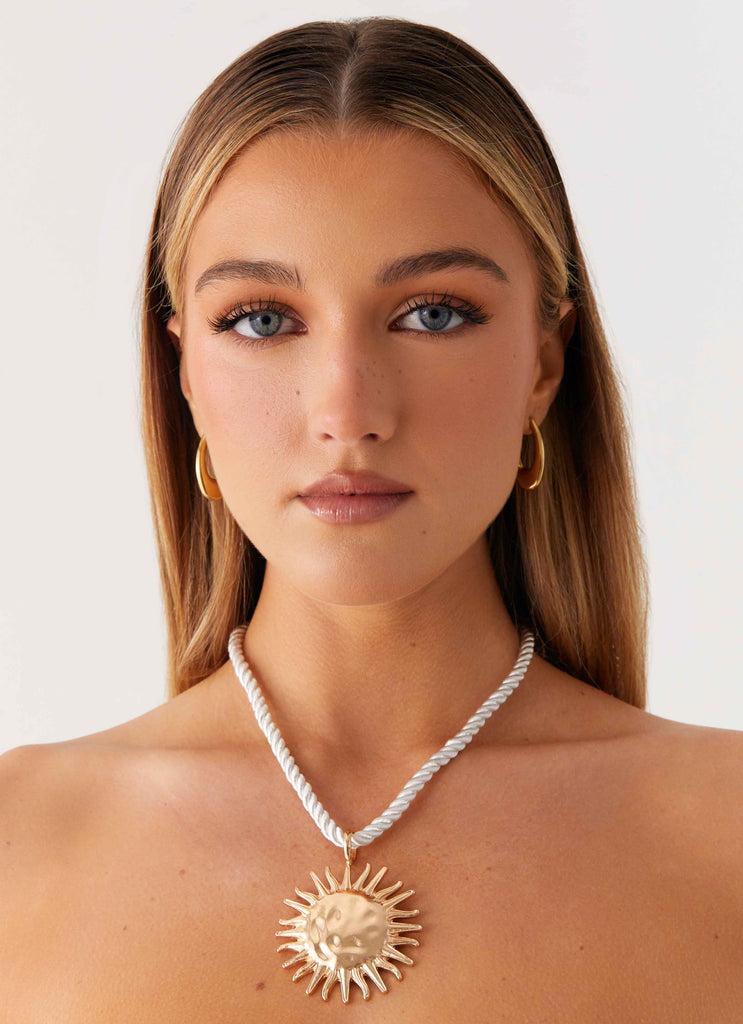 Amber Necklace - Gold