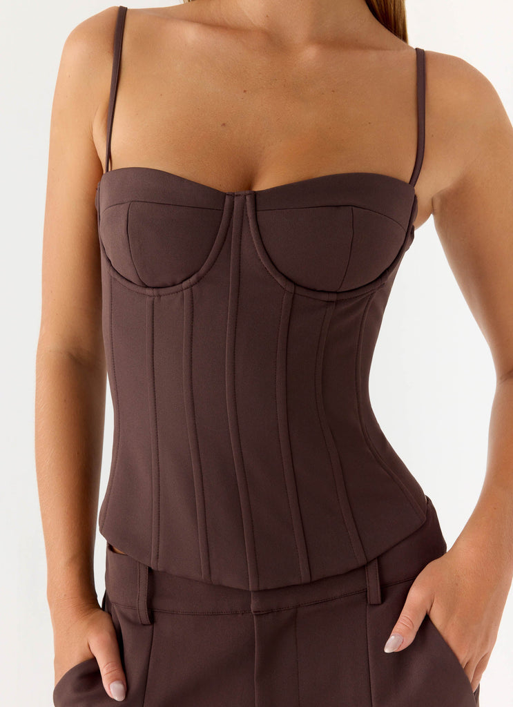 Ania Corset Top - Chocolate
