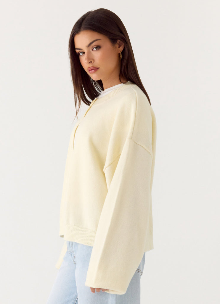 Annie One Button Cardigan - Ivory Cream