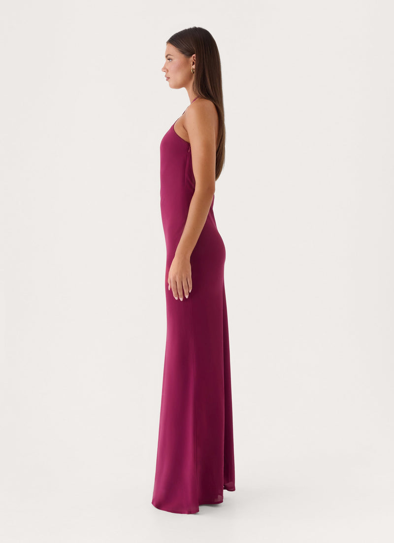 Anouk Halter Maxi Dress - Plum