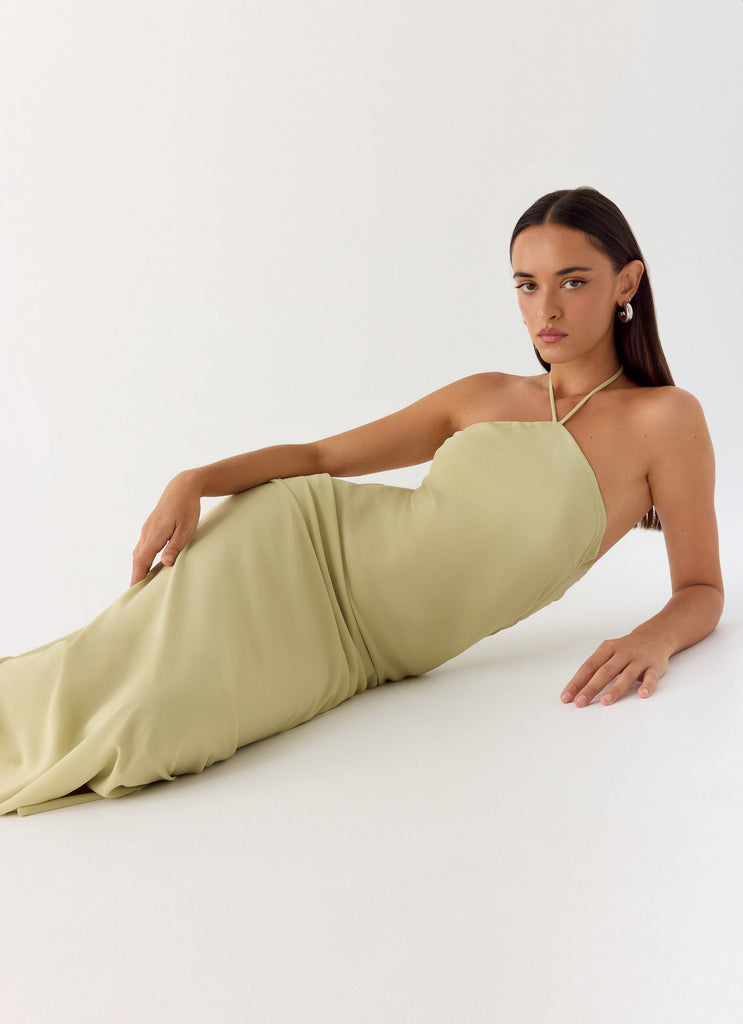 Anouk Halter Maxi Dress - Sage