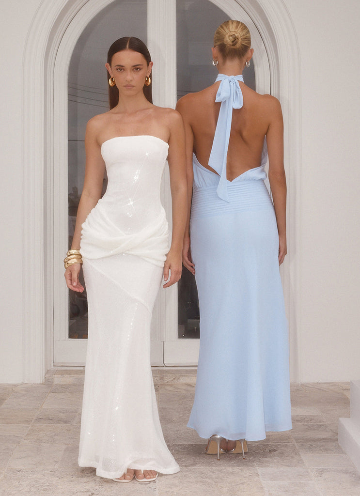 Anticipating Sequin Maxi Dress - White