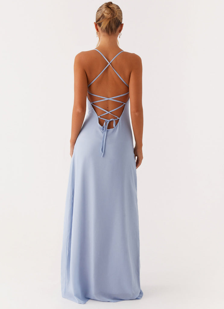 Aveline Bustier Maxi Dress - Blue