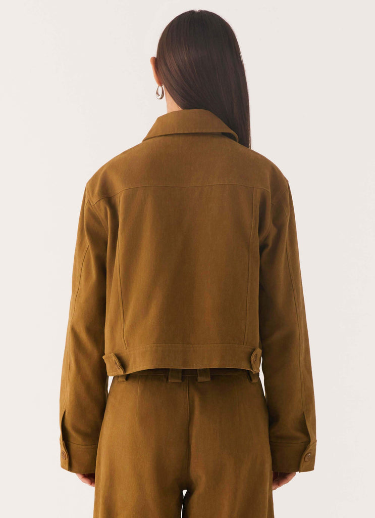 Avi Boxy Jacket - Brown