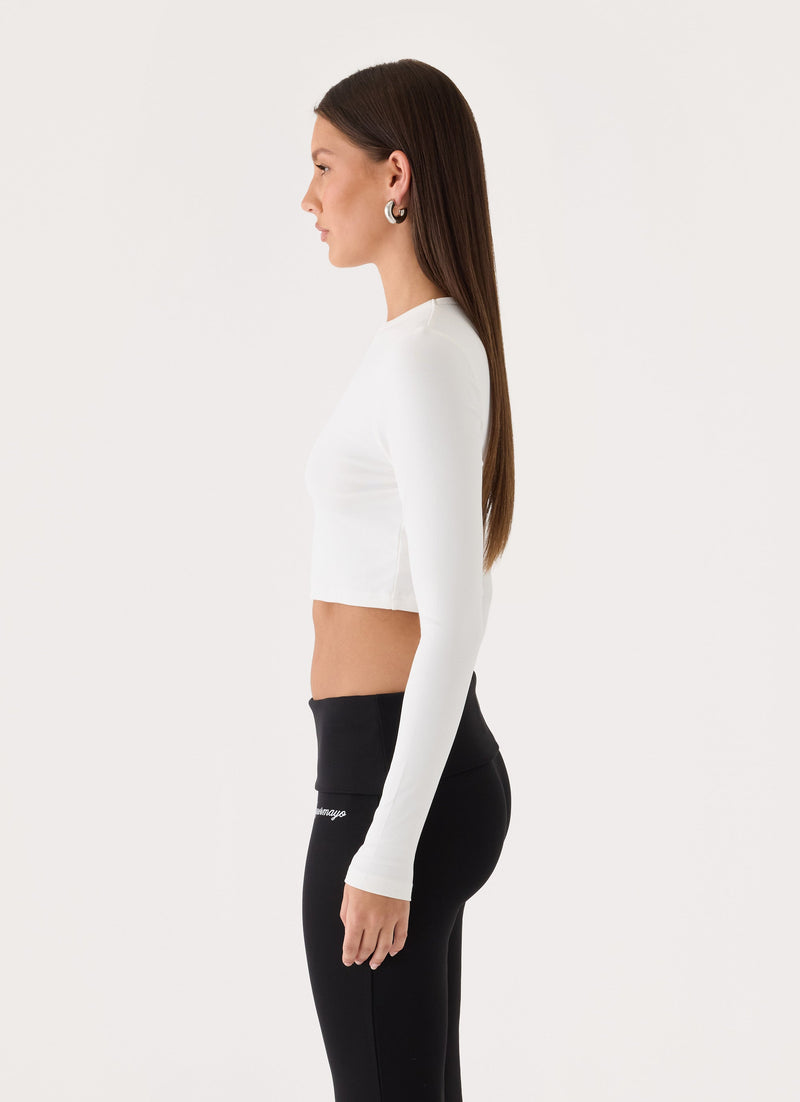 Baby Deluxe Cropped Tee - White
