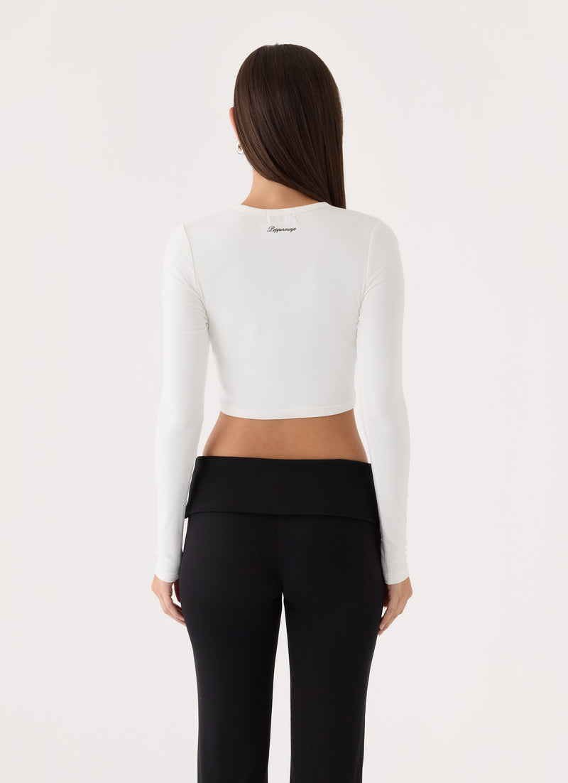 Baby Deluxe Cropped Tee - White