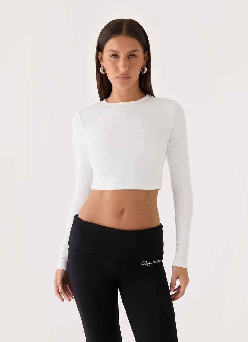 Baby Deluxe Cropped Tee - White