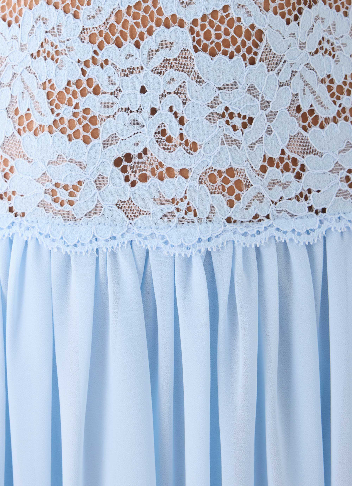 Berdine Lace Maxi Dress - Blue