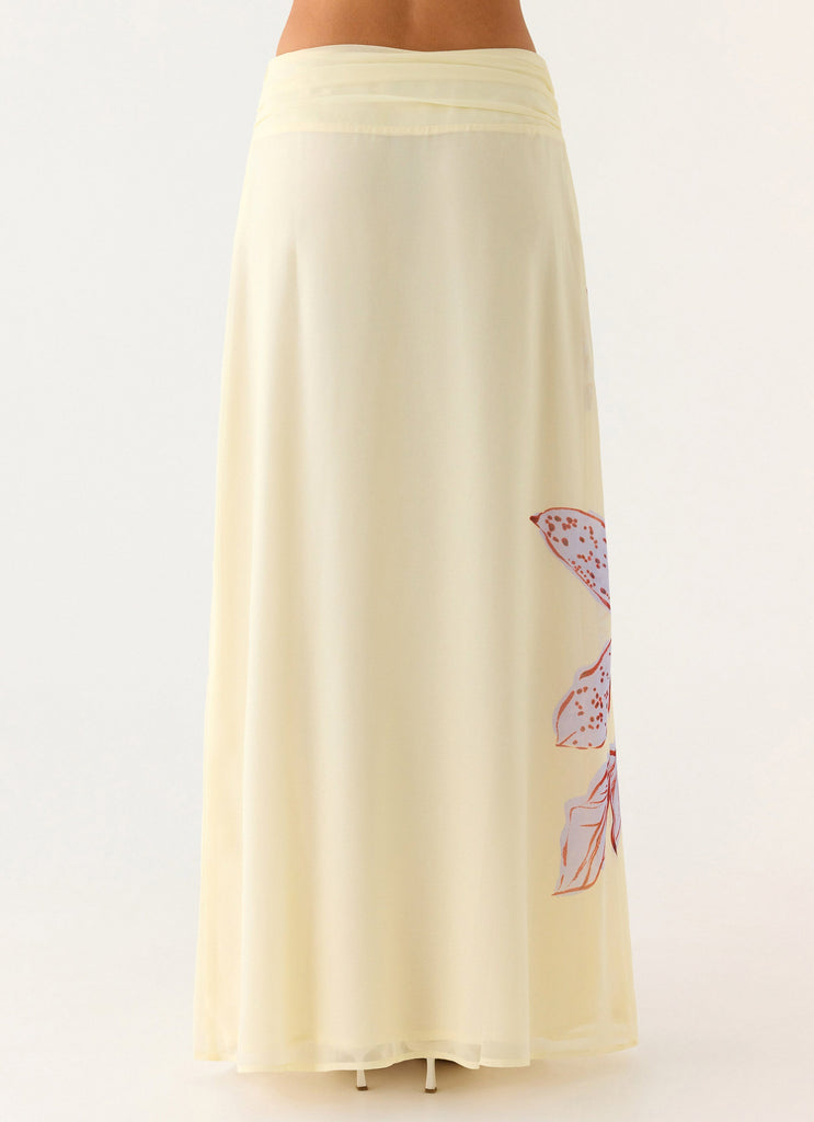 Blushing Bloom Maxi Skirt - Violet Blossom