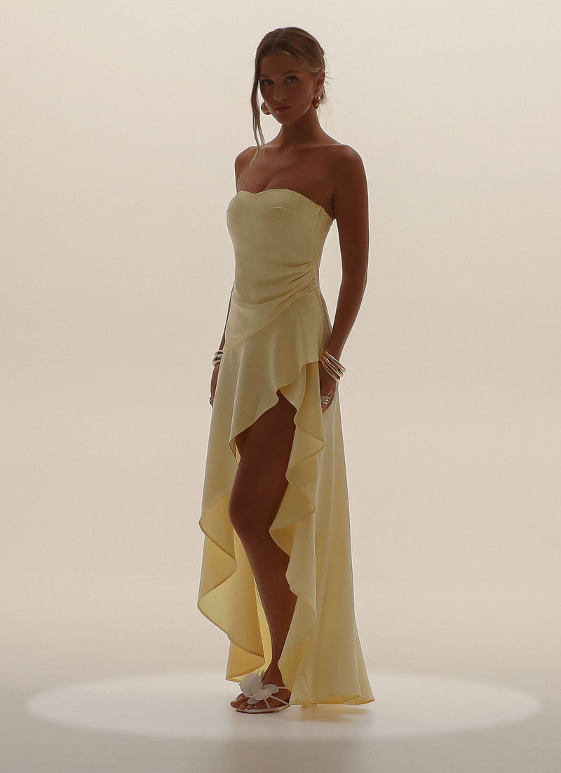 Bodie Maxi Dress - Pastel Yellow