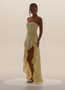 Bodie Maxi Dress - Pastel Yellow