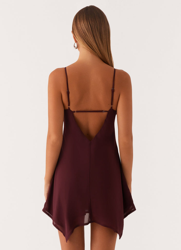 Briella Chiffon Mini Dress - Mulberry