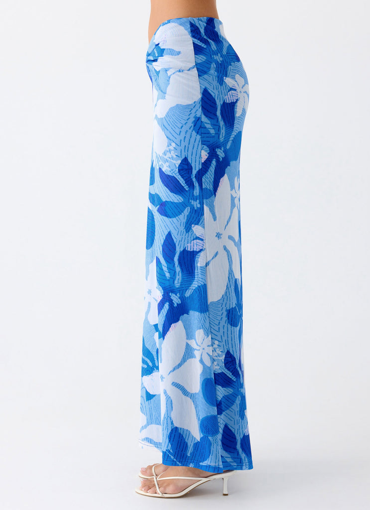 Briene Maxi Skirt - Sea Blue