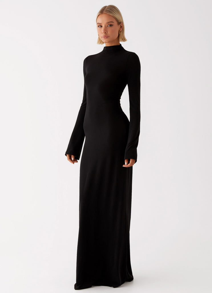 Brioni Long Sleeve Maxi Dress Black Peppermayo Europe