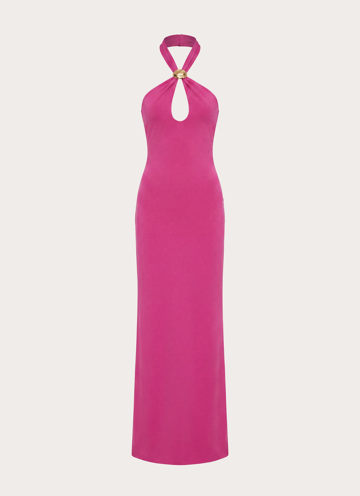 Caelina Halter Maxi Dress - Mulberry Pink