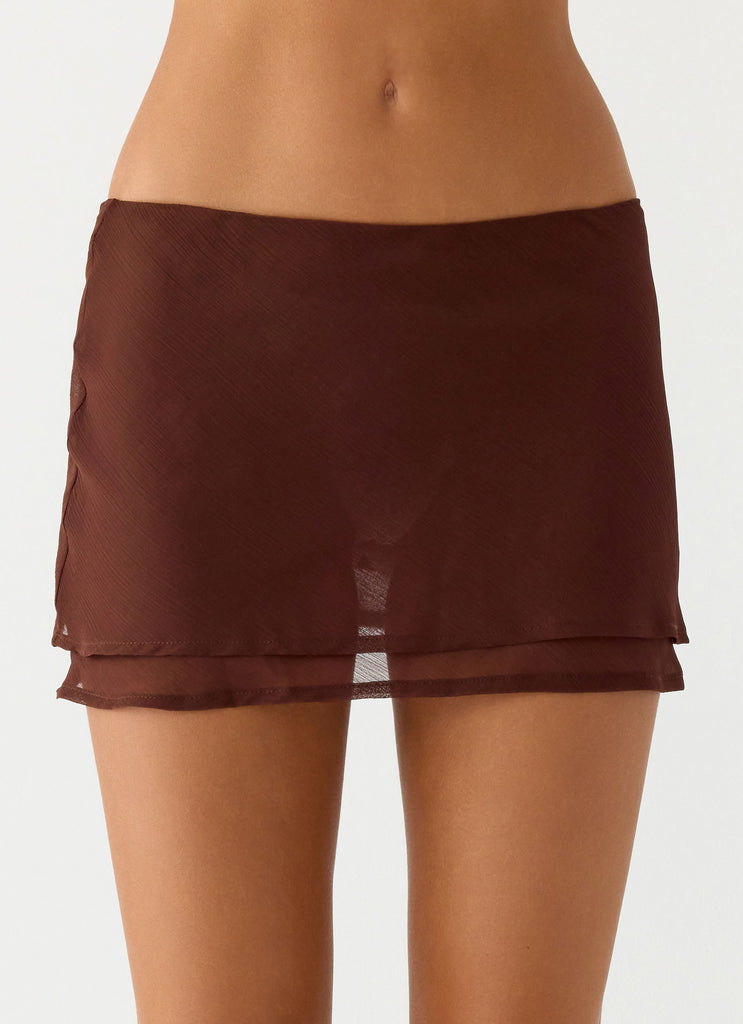 Caleb Mini Skirt - Chocolate